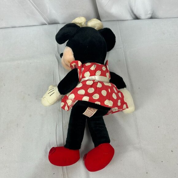 Vintage Applause Minnie Mouse Plush Doll 12" Red Polka Dot Dress Collectible - Picture 8 of 8